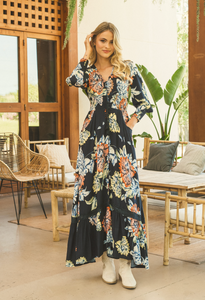 J - Vestido Maxi MIDNIGHT BLOOM