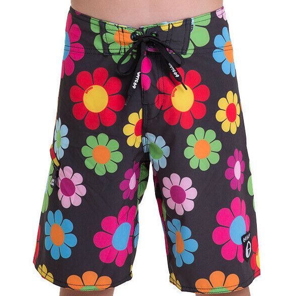 69S - Boardshort KID 4Way Stretch Funky Flower